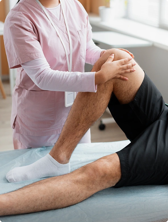 Knee physiotherapy